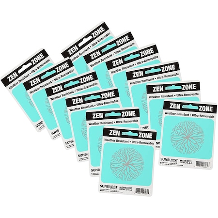 Sunburst Systems Decal Circle Tree 2.75 in x 3.5 in, 12-Pack PK 6261